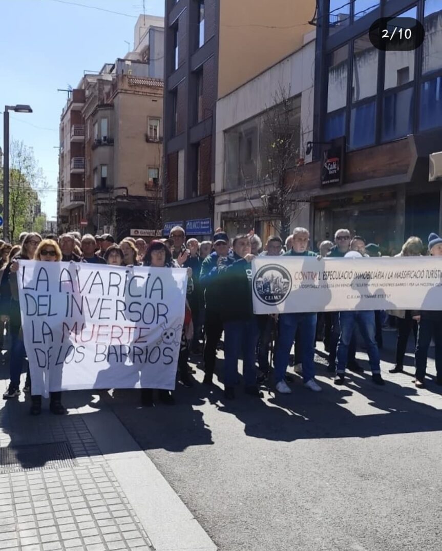 Els veïns de Collblanc-La Torrassa surten al carrer i demanen més implicació de l’Ajuntament per aturar els pisos turístics