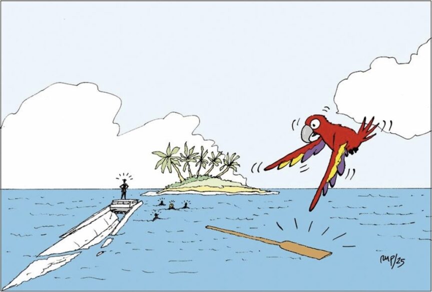 La fábula del inútil del capitán y una tripulación que hace aguas