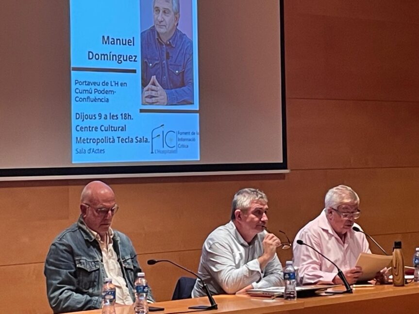 Manuel Domínguez a Tribunes Crítiques de FIC: “Vivim una situació d’emergència ciutadana mentre l’Hospitalet s’està convertint en la ciutat dels anuncis”