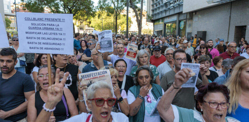 El hartazgo del vecindario convoca miles de ciudadanos ante las puertas del Ayuntamiento para reclamar seguridad en los barrios