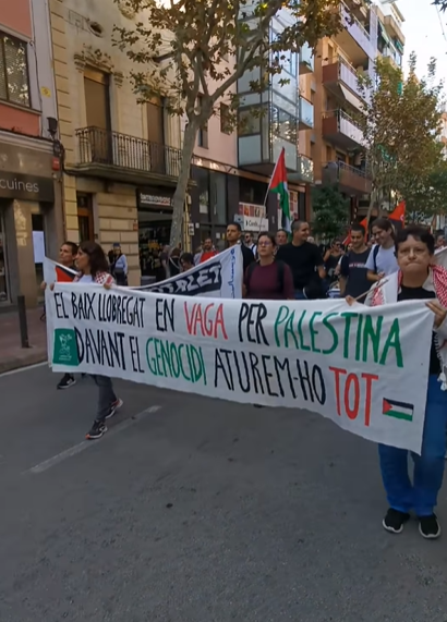 Miles de ciudadanos de l’Hospitalet ganan las calles este miércoles en protesta por la causa palestina y el nuevo Hospital General